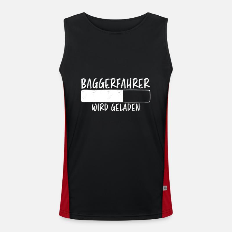 Baggerfahrer Spruch Lustiges Baggerfahrer Geschenk Funktionelles Kontrast-Tank Top für Männer 