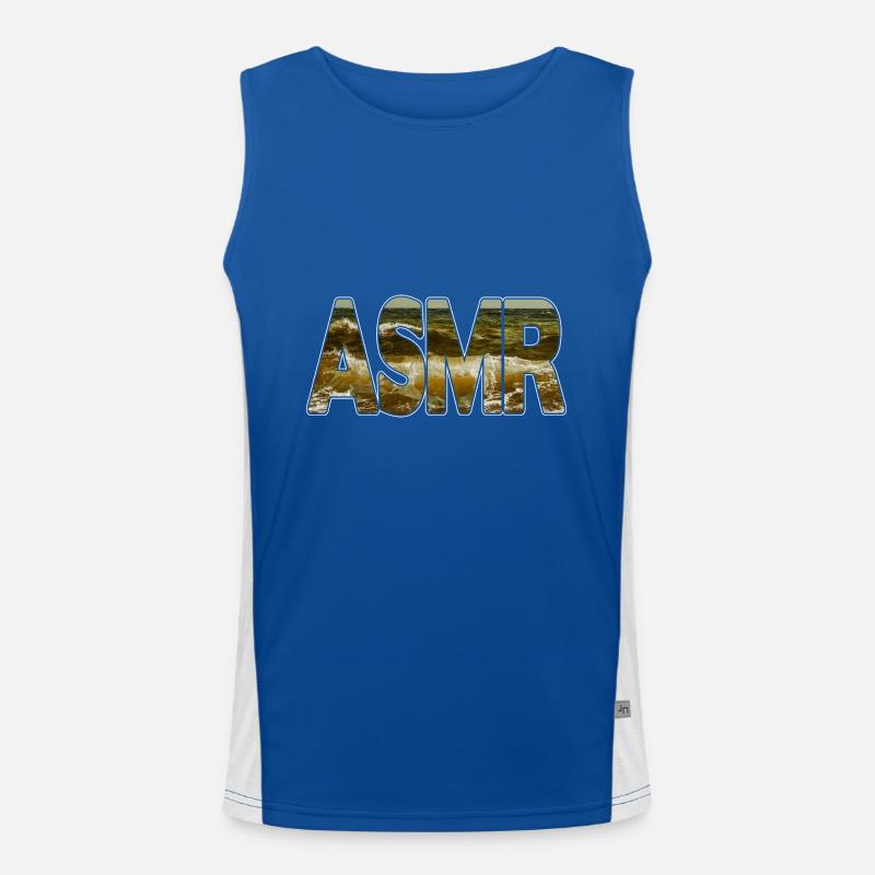 ASMR Waves Sea Men's Functional Contrast Tank Top 