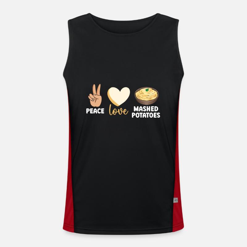 Mashed potatoes Mashed potatoes - Men's Functional Contrast Tank Top  - black/red