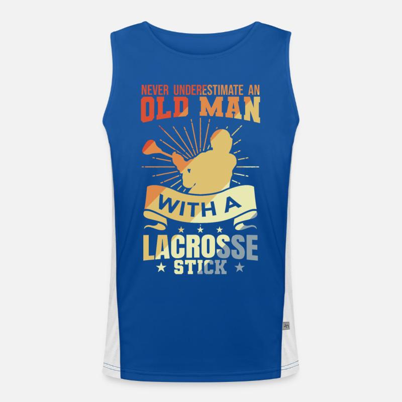 Lacrosse Großvater Funktionelles Kontrast-Tank Top für Männer 