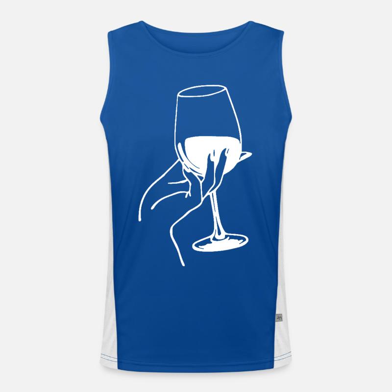 White wine lover Men's Functional Contrast Tank Top 