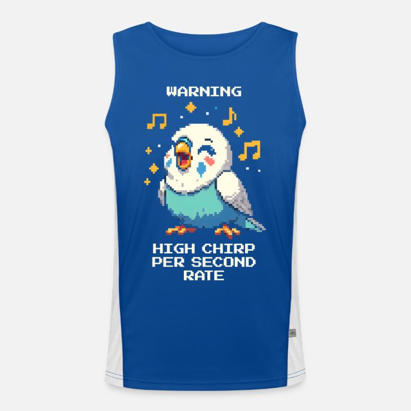 Warning: High chirping frequency | Budgie Men's Functional Contrast Tank Top 