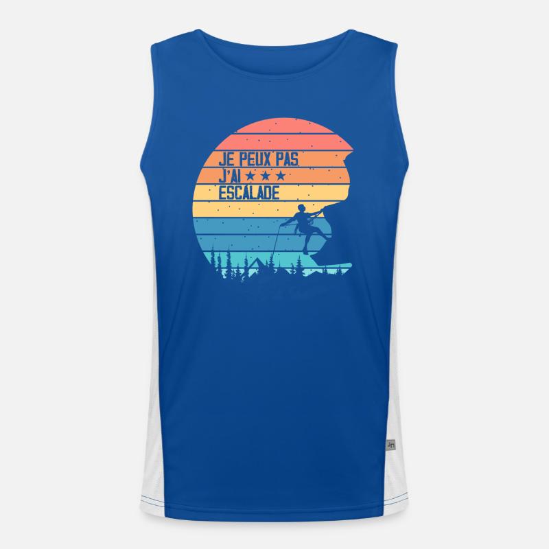 I can't I climbed Men's Functional Contrast Tank Top 