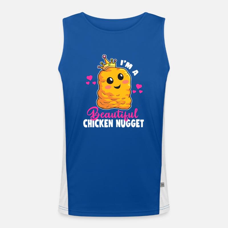 Ich bin ein wunderschönes Chicken Nugget Kawaii Nug Life Funktionelles Kontrast-Tank Top für Männer 