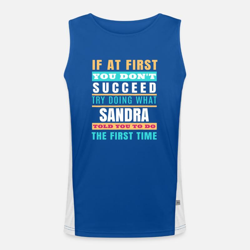 SANDRA Personalized Name - SANDRA First Name Men's Functional Contrast Tank Top 