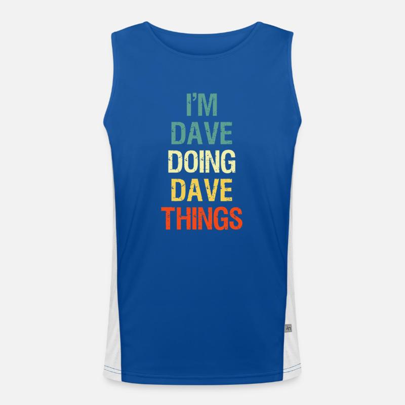 I'M Dave Doing Dave Things Personalized First Name Men's Functional Contrast Tank Top 
