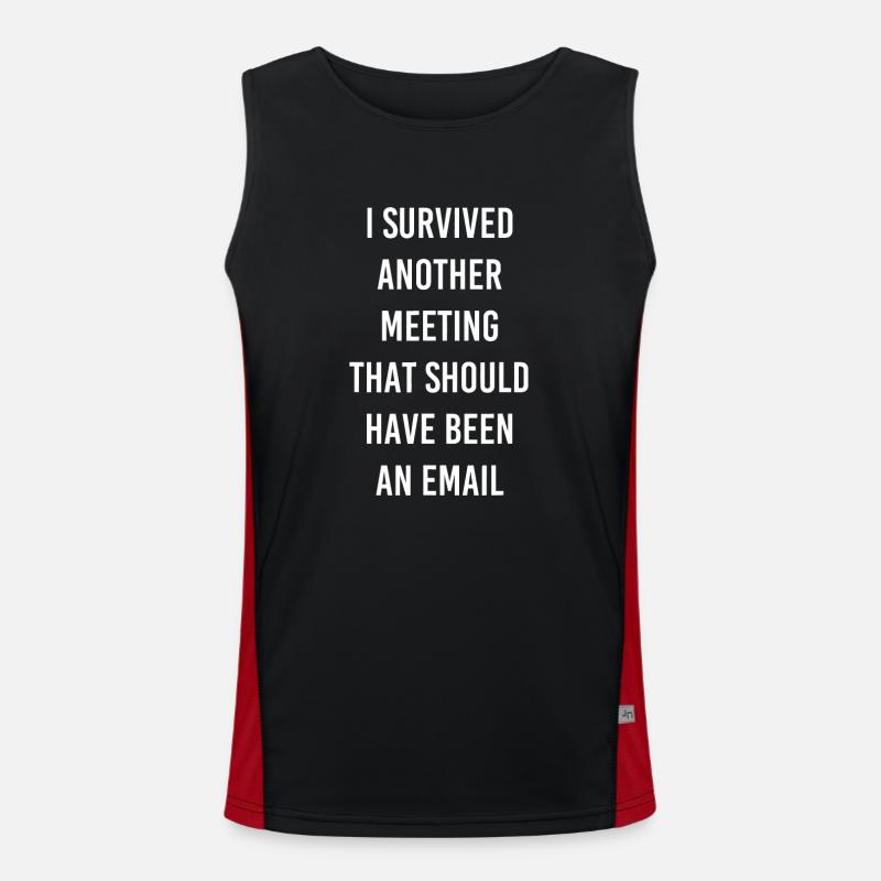 Ich überlebte ein weiteres Treffen, das hätte sein sollen Funktionelles Kontrast-Tank Top für Männer 