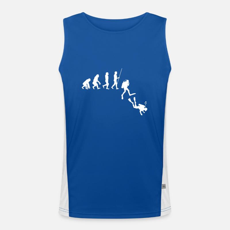 Tauchen Evolution | Evolution Funktionelles Kontrast-Tank Top für Männer 