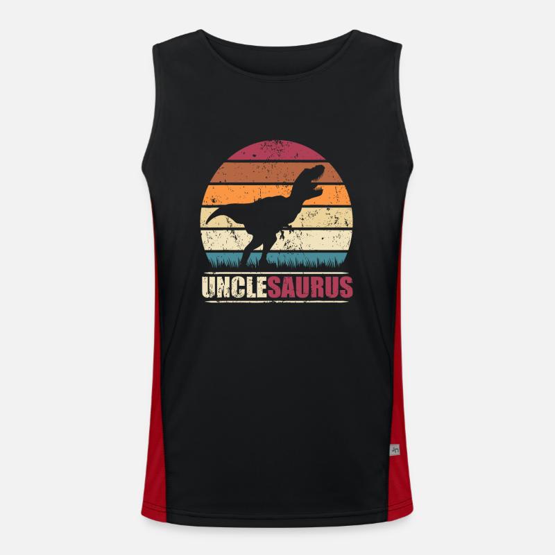 Unclesaurus Rex Dinosaurier T Rex Dino Dinosaurus Funktionelles Kontrast-Tank Top für Männer 