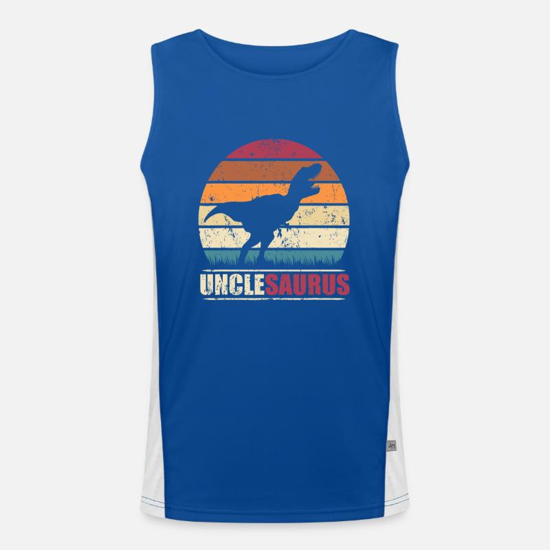 Unclesaurus Rex Dinosaurier T Rex Dino Dinosaurus Funktionelles Kontrast-Tank Top für Männer 