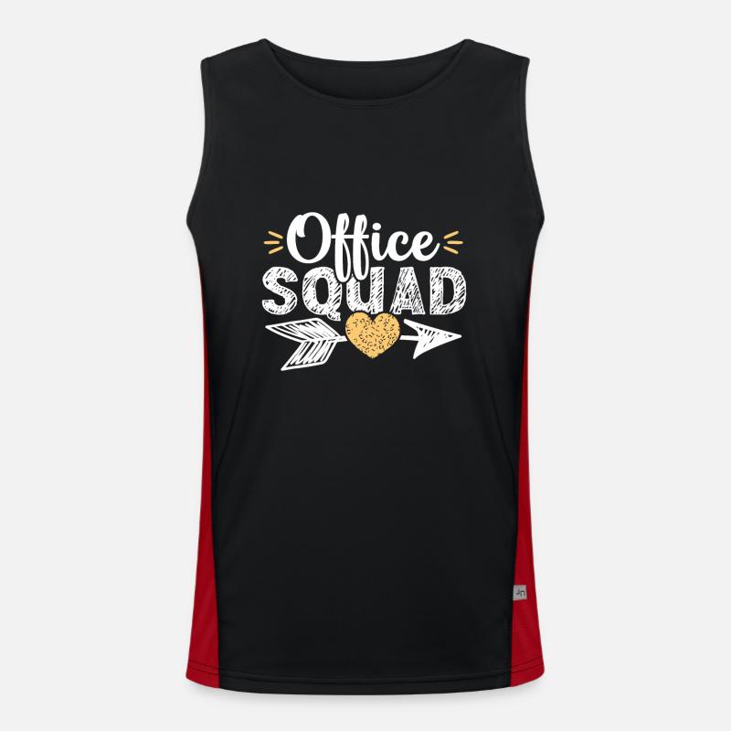 Sekretär der Leopard-Schule, Büro-Squad-Sachbearbeiter Funktionelles Kontrast-Tank Top für Männer 