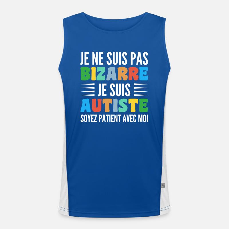Ich bin nicht seltsam, ich bin Autist Funktionelles Kontrast-Tank Top für Männer 