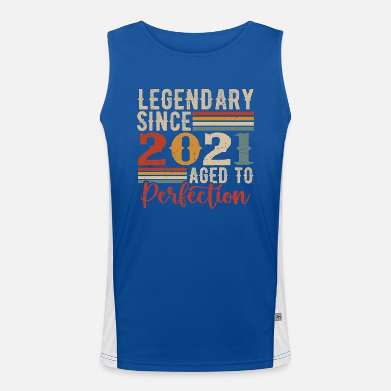 Legendary Since 2021 Birthday Gift 2021 Men's Functional Contrast Tank Top 