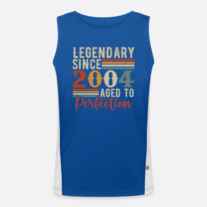 Legendary Since 2004 Birthday Gift 2004 Men's Functional Contrast Tank Top 