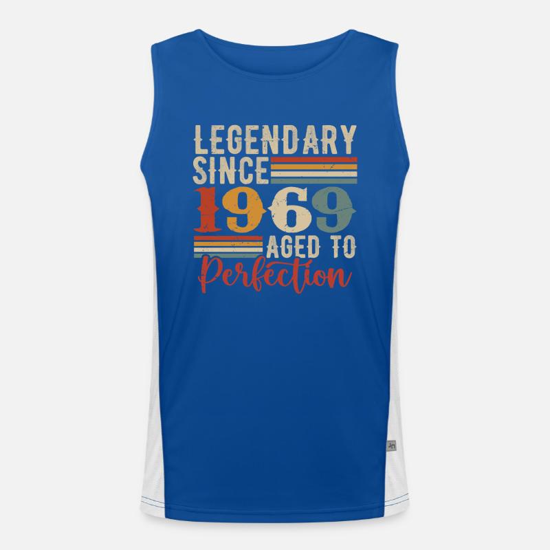 Legendary Since 1969 Birthday Gift 1969 Men's Functional Contrast Tank Top 