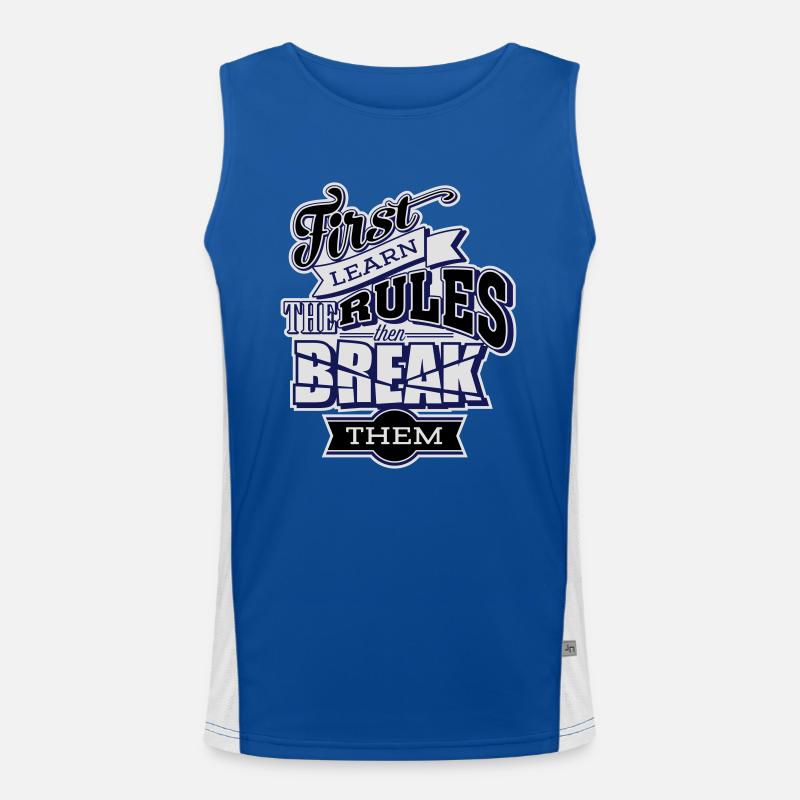 break the rules3 Funktionelles Kontrast-Tank Top für Männer 