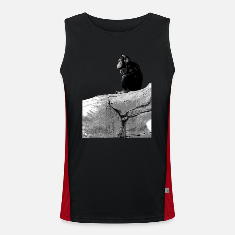 Music Monkey Men's Functional Contrast Tank Top 