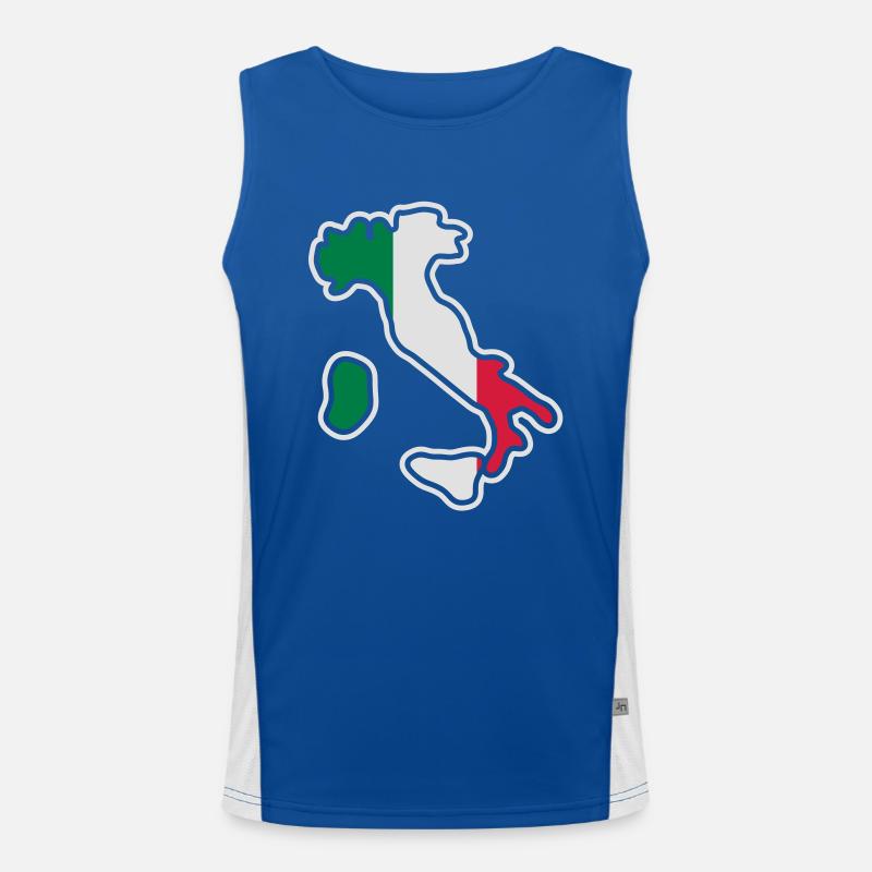 italy_map Débardeur respirant contrasté Homme 