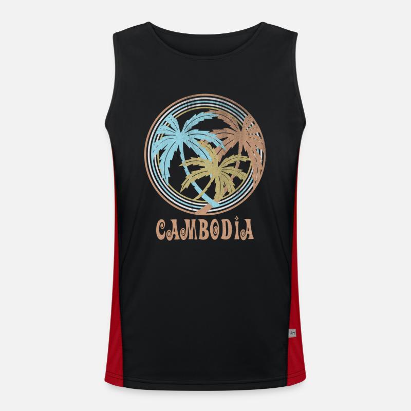 Cambodia Men's Functional Contrast Tank Top 