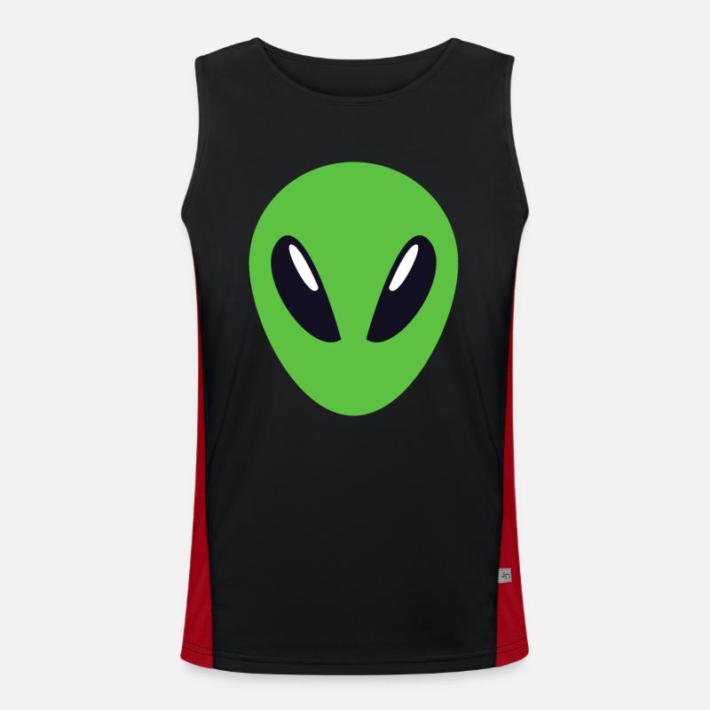 Extraterrestre vert mignon Débardeur respirant contrasté Homme 