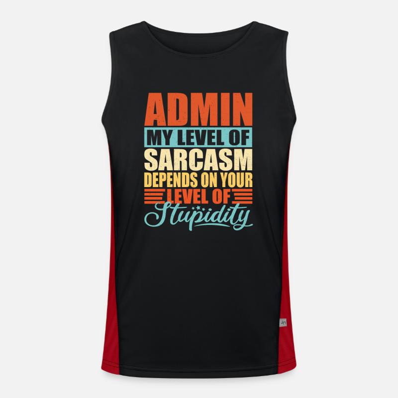 Admin sarcasm Funny Admin - Men's Functional Contrast Tank Top  - black/red
