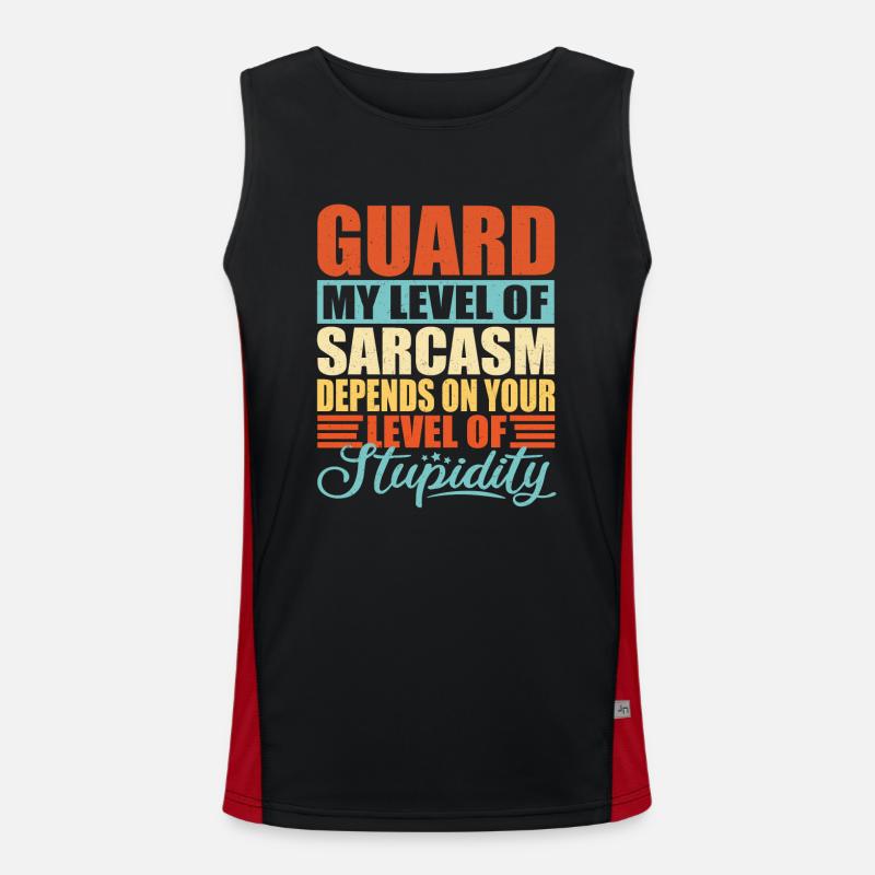 Wachmann Wächter Security Guard Geschenk Funktionelles Kontrast-Tank Top für Männer 