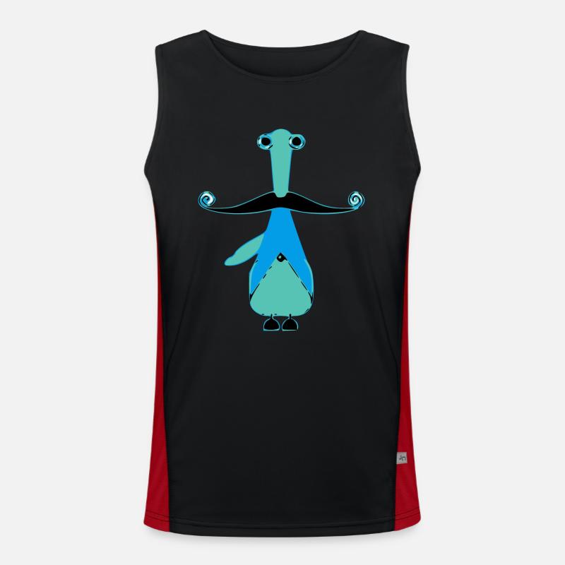 Lida der Schnurrbart Funktionelles Kontrast-Tank Top für Männer 