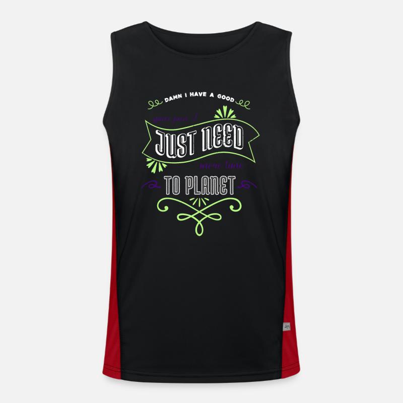 space ship physics birthday present astrology Funktionelles Kontrast-Tank Top für Männer 