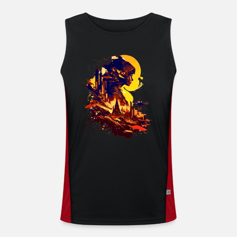 Science-fiction sur une planète extraterrestre dans l’espace Débardeur respirant contrasté Homme 