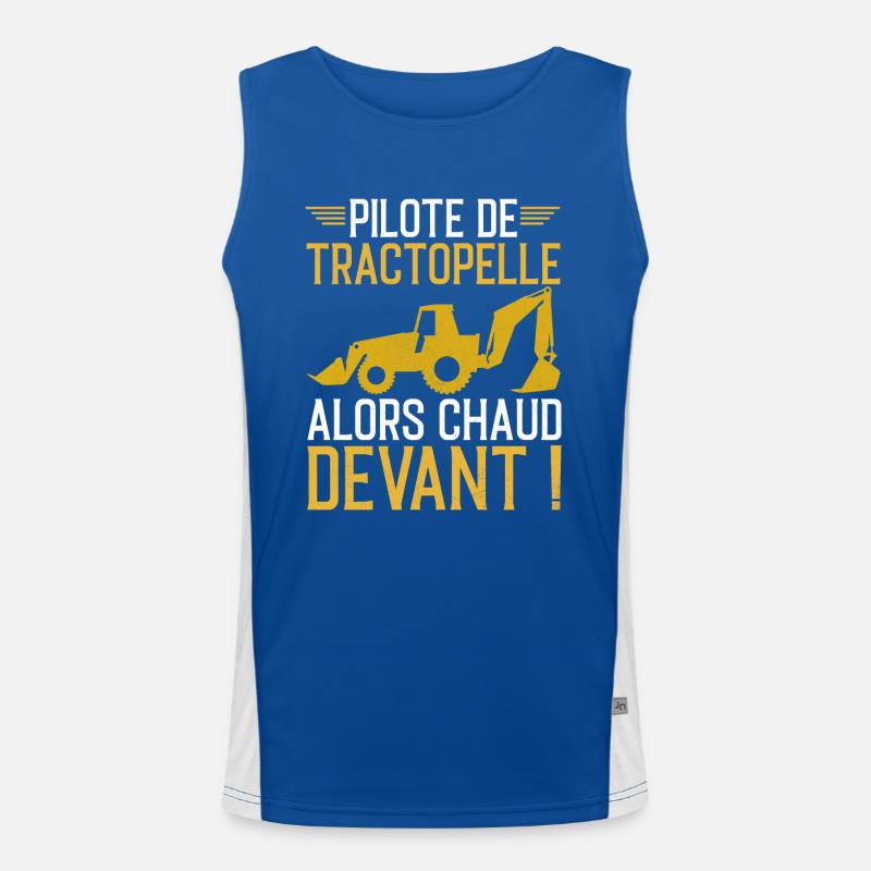 Baggerfahrer-Zitat Funktionelles Kontrast-Tank Top für Männer 