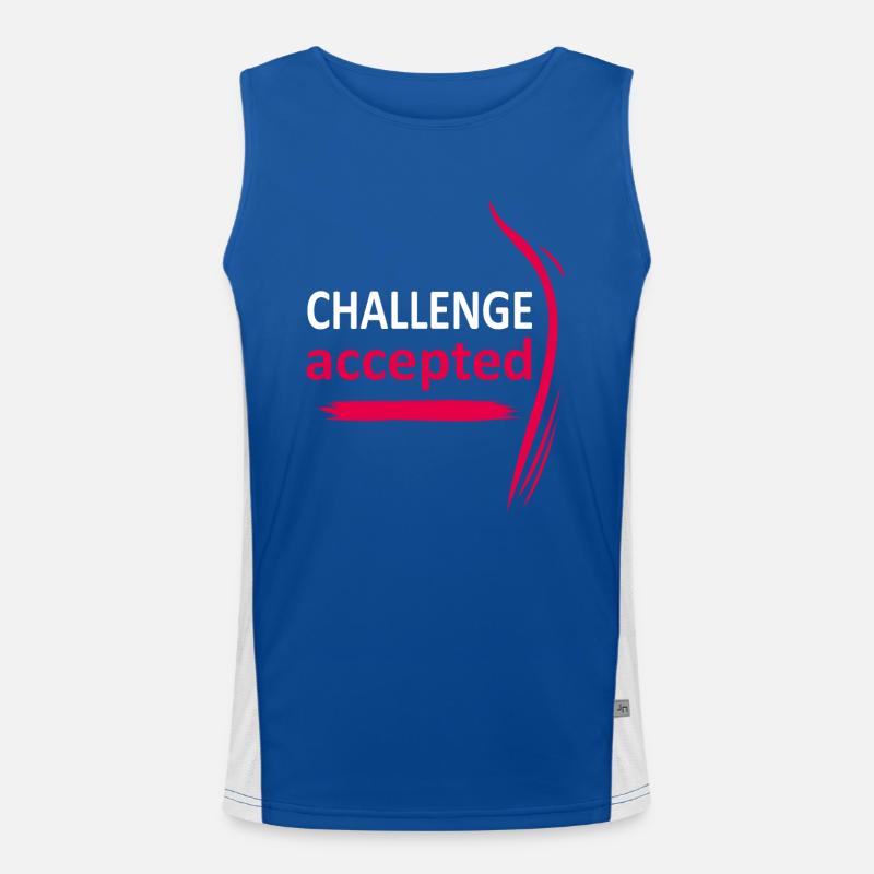 Challenge accepted Men's Functional Contrast Tank Top 