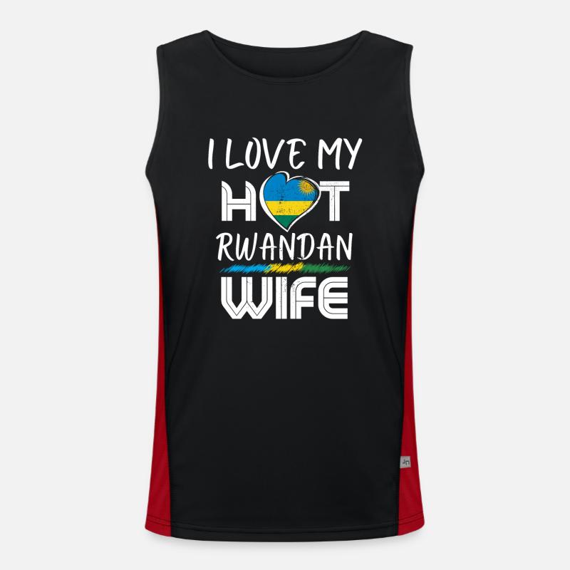 C’est drôle que j’aime mon mari rwandais chaud Débardeur respirant contrasté Homme 