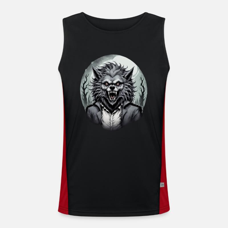WERWOLF im Kostüm 3 Funktionelles Kontrast-Tank Top für Männer 