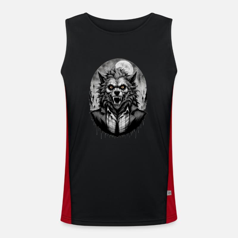 WEREWOLF in suit 4 Men's Functional Contrast Tank Top 