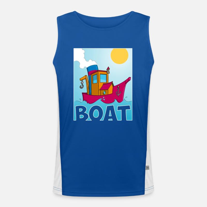 Buntes Bild eines lustigen Schleppers Funktionelles Kontrast-Tank Top für Männer 