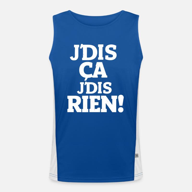 J'dis ça, j'dis rien ! Débardeur respirant contrasté Homme 
