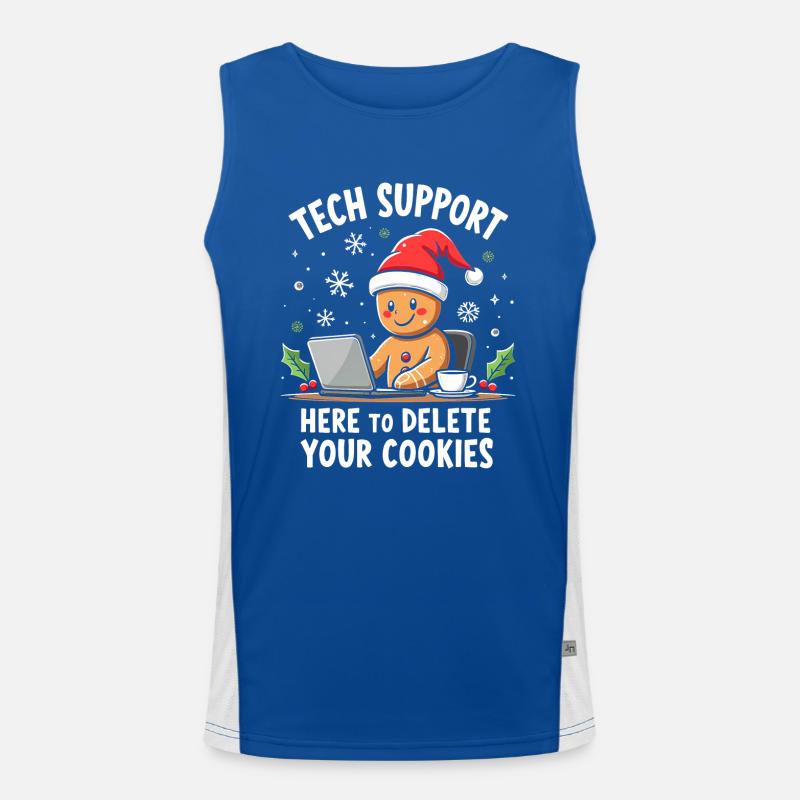 Tech Support, I'm here to delete your cookies Funktionelles Kontrast-Tank Top für Männer 