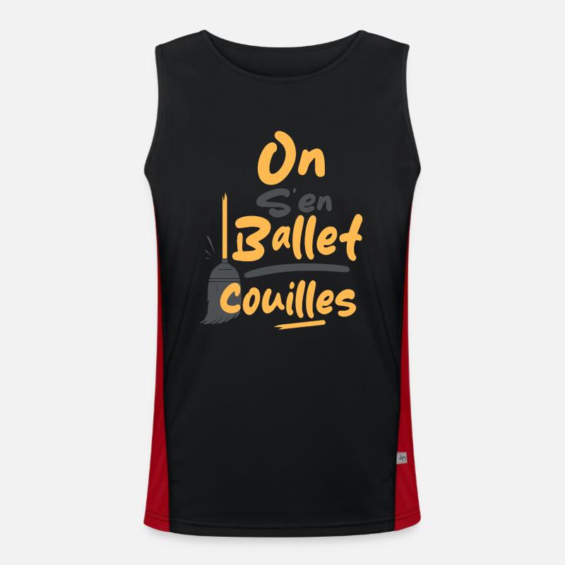 We ballet ballet balls - Men's Functional Contrast Tank Top  - black/red