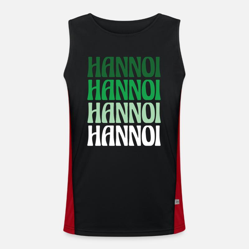Hannoi Hanover Dialect Gift - Men's Functional Contrast Tank Top  - black/red