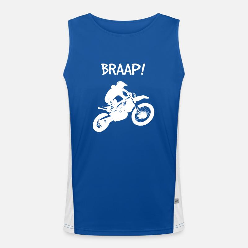 Dirt Biking Braap Funktionelles Kontrast-Tank Top für Männer 