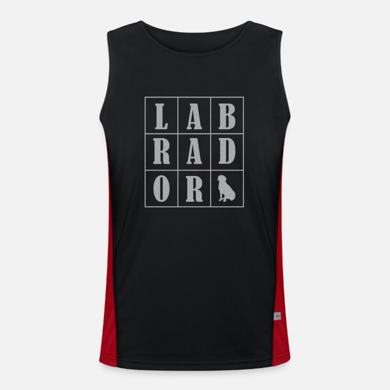 Labrador Hund Labrador Funktionelles Kontrast-Tank Top für Männer 