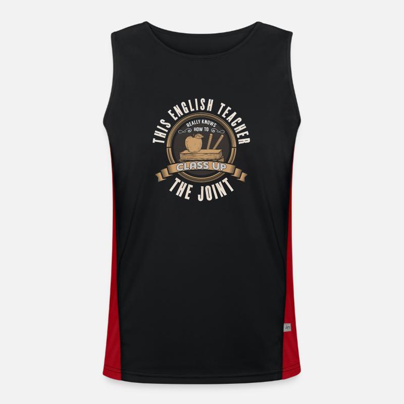 Englischlehrer Funktionelles Kontrast-Tank Top für Männer 