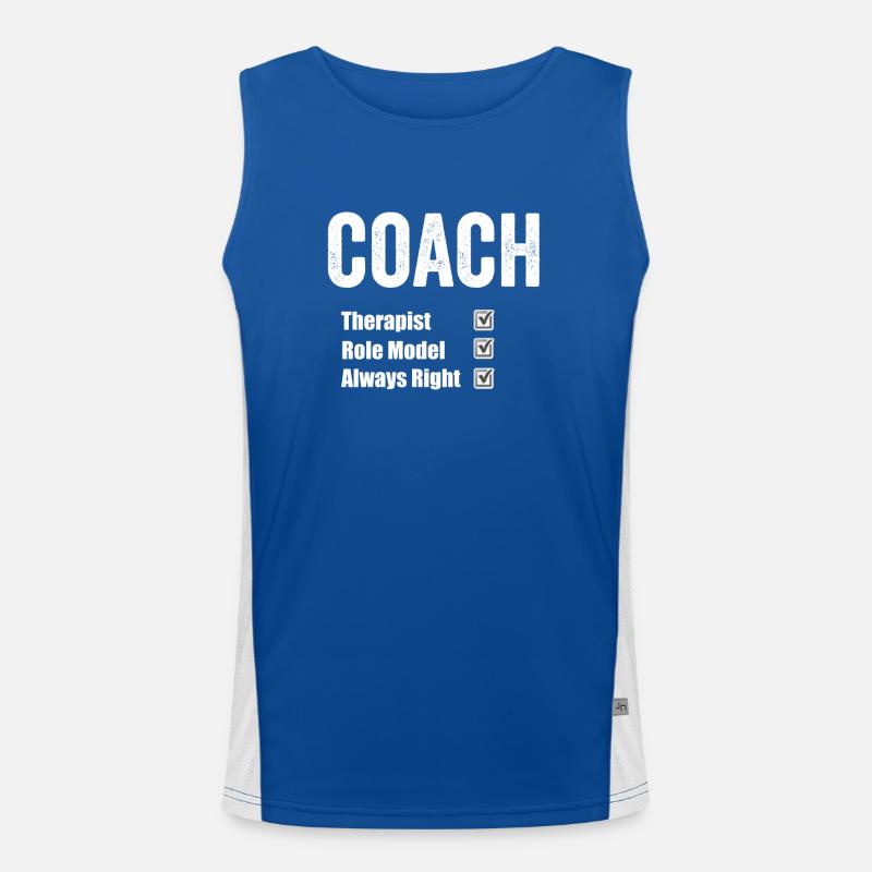 Coach Therapist Role Model Always Right Men's Functional Contrast Tank Top 
