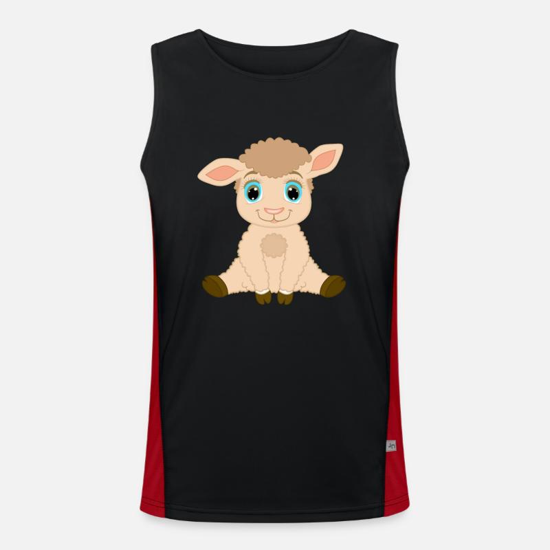 Lamm - Lämmchen Funktionelles Kontrast-Tank Top für Männer 