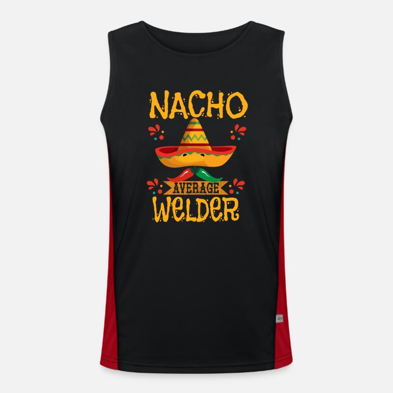 Welder Nacho Average Welder - Men's Functional Contrast Tank Top - black/red
