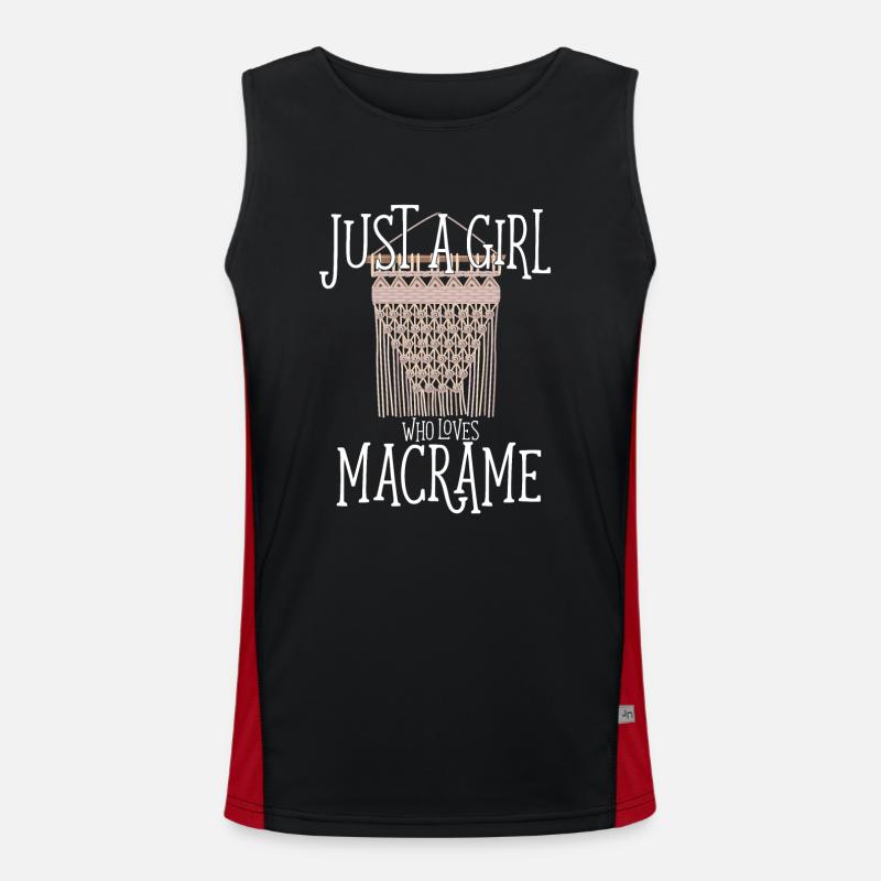 Macramé juste une fille qui aime le macramé Débardeur respirant contrasté Homme 
