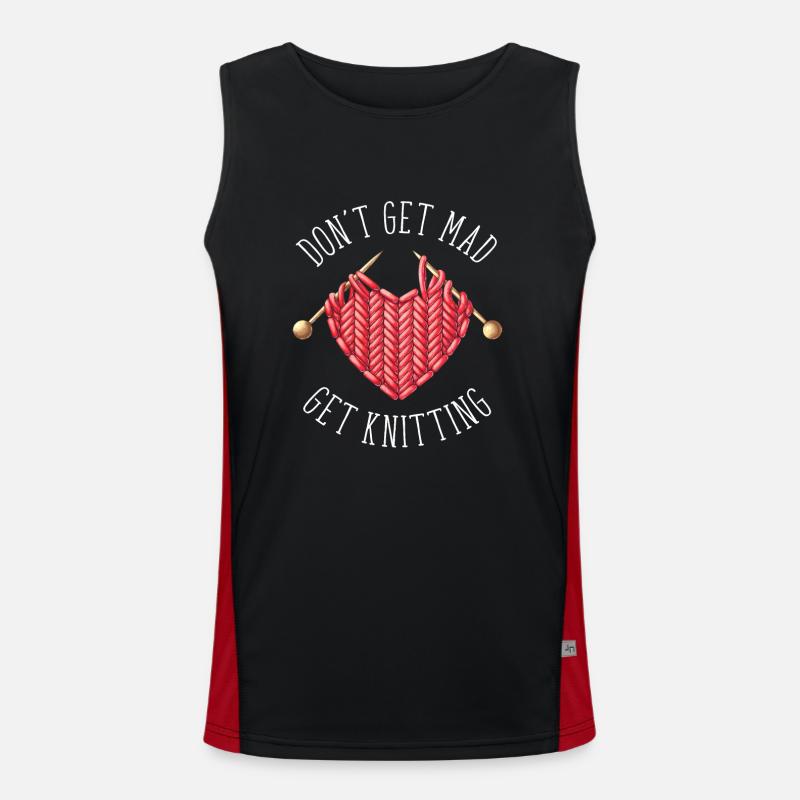 Stricken Werde nicht wütend Stricken Funktionelles Kontrast-Tank Top für Männer 