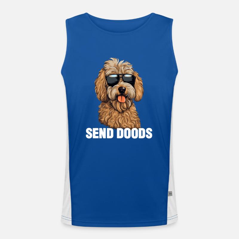 Goldendoodle Send Doods Funktionelles Kontrast-Tank Top für Männer 