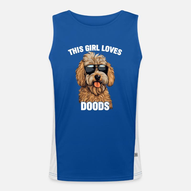 Goldendoodle Dieses Mädchen liebt Doods Funktionelles Kontrast-Tank Top für Männer 