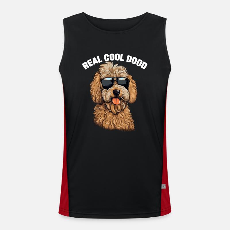 Goldendoodle Echt Cool Dood Funktionelles Kontrast-Tank Top für Männer 
